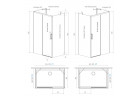 Фронт для душевой кабины Radaway Idea KDJ+S 100, левые, раздвижные, стекло бесцветное, 1000x2005mm, profil хром