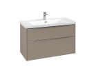 Шкафчик для раковины Villeroy&Boch Subway 3.0. 973x576x462mm, 2 szuflady, taupe
