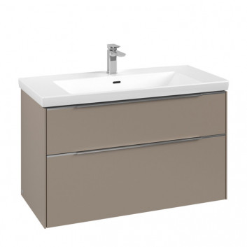 Шкафчик для раковины Villeroy&Boch Subway 3.0. 973x576x462mm, 2 szuflady, taupe