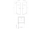 Двери для душа для ниши Radaway Arta QL DWJ I, левые, na miarę, 50-100cm, стекло бесцветное, profil Chrome+