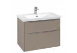 Шкафчик для раковины Villeroy&Boch Subway 3.0. 973x576x462mm, 2 szuflady, taupe