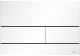 Смывная клавиша TECEsquare II, dwudzielny, металлический, белый матовый