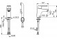 Смеситель для раковины Oras Saga, напольный, высота 136mm, излив 103mm, без пробки, z rączką natrysku Bidetta, хром