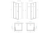 Боковая стенка S1 70 Radaway Fuenta New KDJ, przejrzysta, 700x2000mm