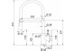 Смеситель кухонный Franke Lina, напольный, высота 410mm, выдвижной излив z funkcją prysznica, серый/хром
