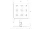 Верхний душ Omnires Slimline, квадратная, 20x20cm, grofit