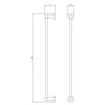 Вешалка для полотенец Omnires Modern Project, 60 cm, antracyt