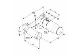 Монтажный элемент Kludi, DN 15, dla смесителя для умывальника jednouchwytowej