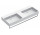 Двойная раковина подвесная Catalano New Premium, 120x47cm, z переливом, без отверстия под смеситель, белый глянец