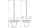 Контейнер ze szczotką WC, Hansgrohe Axor, 15 x 11 x 46,5 cm, хром