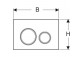 Кнопка uruchamiający Geberit Sigma20, do spłukiwania dwudzielnego, imitacja betonu/хром