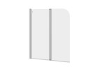 Шторки на ванну Cersanit Easy New, 140x115cm, двухстворчатые, CleanPro, хром