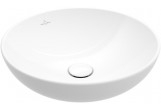 Накладная раковина Villeroy & Boch Loop & Friends, круглая, 38cm, z переливом, Weiss Alpin CeramicPlus