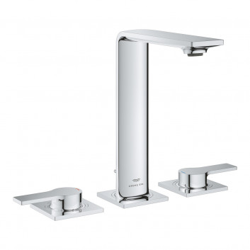 Смеситель для раковины Grohe Allure, напольный, высота 377mm, obrotowa излив, клапан klik-klak, brushed cool sunrise