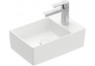 Раковина подвесная Villeroy & Boch Memento 2.0, 40x26cm, без перелива, отверстие под смеситель, Weiss Alpin CeramicPlus