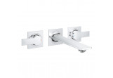 Смеситель для раковины на 3 отверстия Grohe Allure, скрытая, излив 208mm, хром