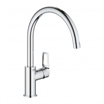 Смеситель для мойки Grohe BauLoop, напольный, высота 332mm, obrotowa излив, хром