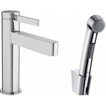 Смеситель для раковины Hansgrohe Finoris, напольный, высота 182mm, z główką Bidette и шлангом 160cm, хром