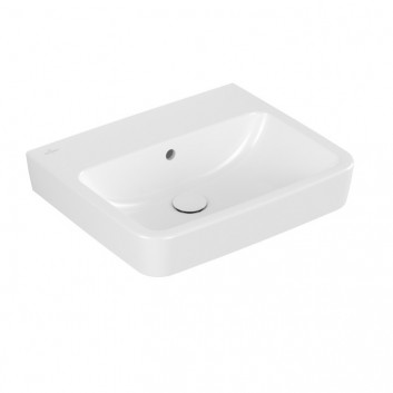 Накладная раковина Villeroy & Boch O.novo, 55x46cm, z переливом, отверстие под смеситель, Weiss Alpin