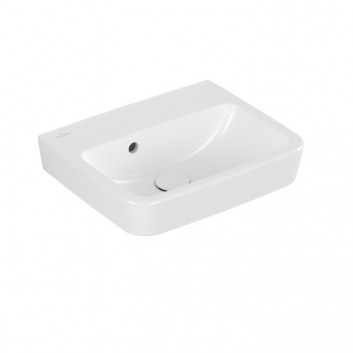 Раковина подвесная Villeroy & Boch O.novo, 45x37cm, z переливом, отверстие под смеситель, Weiss Alpin