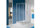 Прямоугольная душевая кабина Sanplast TX KN/TX5b-90x100-S sbW0, 90x100cm, двери раздвижные, профиль серебряный глянцевый