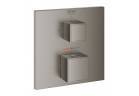 Смеситель для душа термостатическая Grohe Grohtherm Cube, скрытая, dwa выходы wody, brushed hard graphite