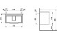 Шкафчик для раковины Lufen Base, 735x390mm, dwie szuflady, dla umywalki 810285, набор organizerów, белый матовый