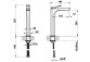 Смеситель для раковины Gessi Rilievo, напольный, высота 297mm, клапан automatyczny, хром