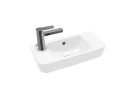 Раковина подвесная Villeroy&Boch O.novo, 50x25cm, z переливом, отверстие под смеситель с левой стороны, Weiss Alpin CeramicPlus