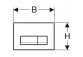 Кнопка uruchamiający Geberit Sigma50, spłukiwanie dwudzielne, стекло, чёрный/czerwone золото