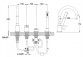 Смеситель для ванны на 3 отверстия Kohlman Axel, напольный, излив 190mm, 2 выходы wody, душевой набор, хром