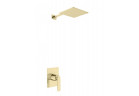 Скрытый душевой гарнитур Kohlman Experience Gold, с верхним душем kwadratową 30x30cm, золотой глянец
