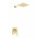 Скрытый душевой гарнитур Kohlman Experience Gold, с верхним душем kwadratową 30x30cm, золотой глянец