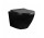 Подвесной унитаз WC Rea Carlo Mini Rimless Duroplast/Flat, 49x37cm, bez kołnierza, крышка с микролифтом, чёрный