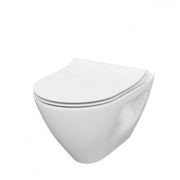 Set B291, подвесной унитаз WC Cersanit Mille, 51x36,5cm, CleanOn, с сидением slim wolnoopadającą, белый