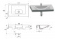 Раковина с тумбой Cersanit Mille, 100cm, z переливом, с отверстиями под смеситель, белый