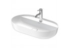 Накладная раковина Duravit LUV, 70x40cm, без перелива, отверстие под смеситель, белый