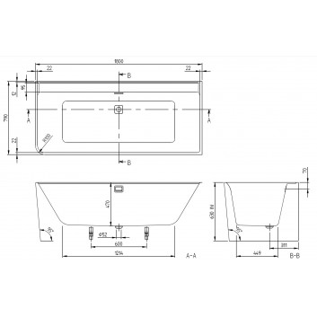 Ванна пристенная угловая Villeroy & Boch Collaro, 179x79, монтаж с правой stronie, Weiss Alpin