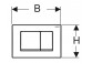 Кнопка uruchamiający Geberit Delta50, spłukiwanie dwudzielne, пластик sztuczne, матовый хром