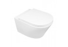 Подвесной унитаз wc Oltens Jog 52x36 cm, PureRim с плёнкой SmartClean с крышкой с микролифтом Slim - белая