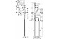 Смеситель кухонный Hansgrohe Metris Select M71, на 2 отверстия, однорычажный, выдвижной излив, 2jet, sBox - хром