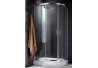 Полукруглая душевая кабина Radaway Premium Plus E 1700, 100x80cm, rozsuwana, стекло коричневые, profil хром