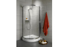 Полукруглая душевая кабина Radaway Premium Plus B, 90x90cm, двери раздвижные, стекло коричневые, profil хром