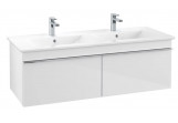 Шкафчик для раковины Villeroy&Boch Venticello, 1253 x 420 x 477mm, белый глянец