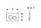 Кнопка uruchamiający Geberit Delta30, spłukiwanie dwudzielne, пластик sztuczne, матовый хром