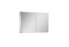Подвесной шкафчик с зеркалом Elita Premium, 100cm, 2 дверки, 4 szklane półki, panel LED, серый