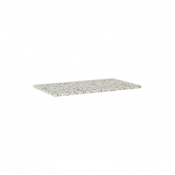 Blat naszafkowy Elita ElitStone Terrazzo, 60x46cm, мраморный, белый мат.