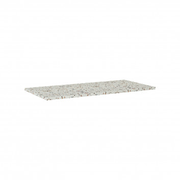 Blat naszafkowy Elita ElitStone Terrazzo, 60x46cm, мраморный, белый мат.