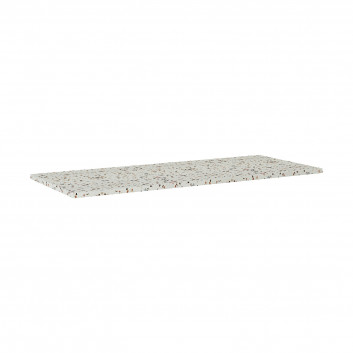 Blat naszafkowy Elita ElitStone Terrazzo, 100x46cm, мраморный, белый мат.