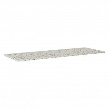 Blat naszafkowy Elita ElitStone Terrazzo, 120x46cm, мраморный, белый мат.